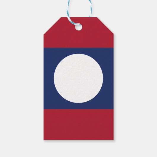 Laos-Flagge Geschenkanhänger (Vorderseite)