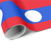 Laos-Flagge Geschenkpapier (Rolleneckpunkt)