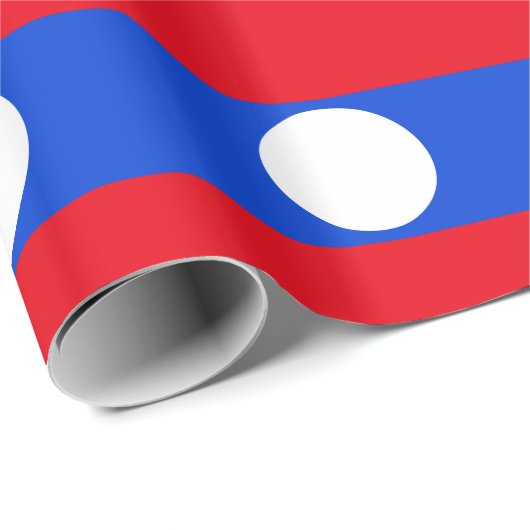 Laos-Flagge Geschenkpapier (Rolleneckpunkt)
