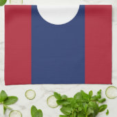 Laos-Flagge Geschirrtuch (Gefaltet)