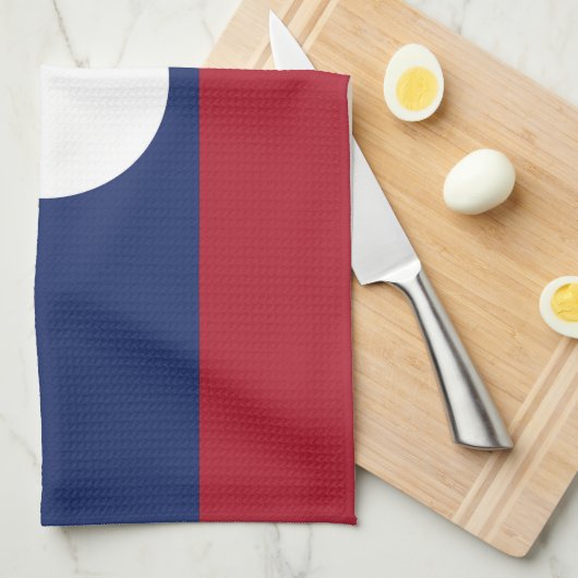 Laos-Flagge Geschirrtuch (Viertel Falte)