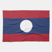 Laos-Flagge Geschirrtuch (Horizontal)