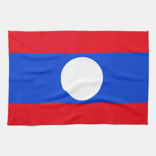 Laos-Flagge Geschirrtuch