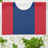 Laos-Flagge Geschirrtuch (Gefaltet)