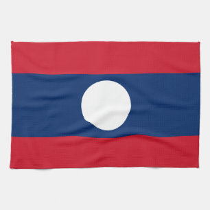 Laos-Flagge Geschirrtuch