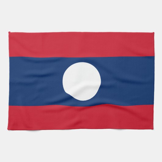 Laos-Flagge Geschirrtuch (Horizontal)