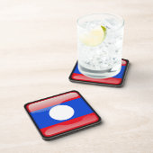 Laos-Flagge Getränkeuntersetzer (Rechte Seite)