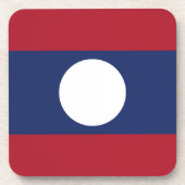 Laos-Flagge Getränkeuntersetzer (Vorderseite)