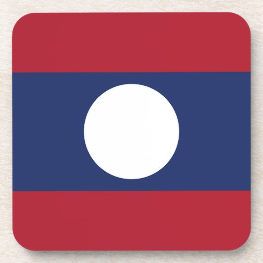 Laos-Flagge Getränkeuntersetzer (Vorderseite)