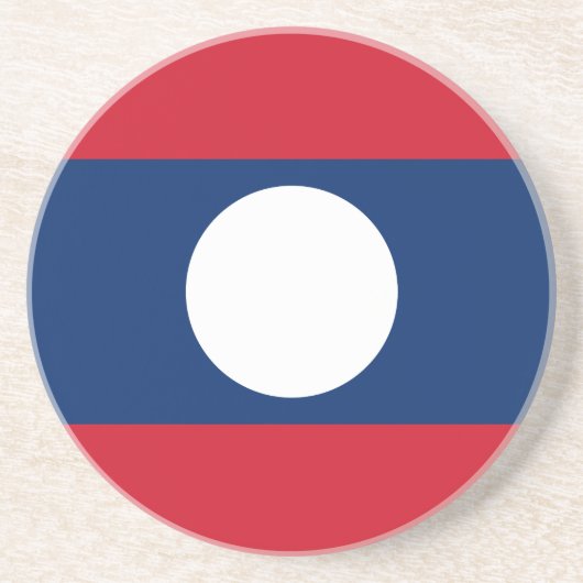 Laos-Flagge Getränkeuntersetzer (Vorne)