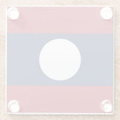 Laos-Flagge Glasuntersetzer (Rückseite)