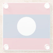 Laos-Flagge Glasuntersetzer (Rückseite)