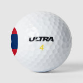 Laos-Flagge Golfball (Logo)