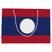 Laos-Flagge Große Geschenktüte (Rückseite)