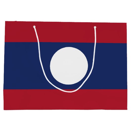 Laos-Flagge Große Geschenktüte (Rückseite)
