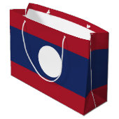 Laos-Flagge Große Geschenktüte (Rückseite Schrägansicht)