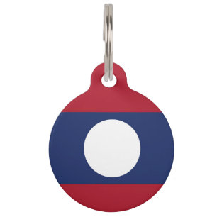 Laos-Flagge Haustiermarke
