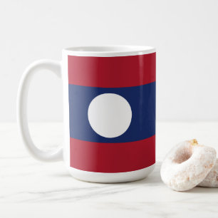 Laos-Flagge Kaffeetasse