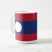 Laos-Flagge Kaffeetasse (Vorderseite Links)