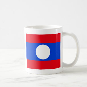Laos-Flagge Kaffeetasse