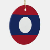Laos-Flagge Keramik Ornament (Rechts)