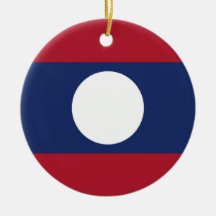 Laos-Flagge Keramik Ornament