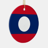 Laos-Flagge Keramik Ornament (Rechts)