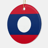 Laos-Flagge Keramik Ornament (Links)