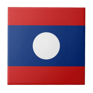 Laos-Flagge Keramikfliese