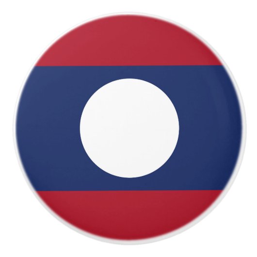 Laos-Flagge Keramikknauf (Vorderseite)
