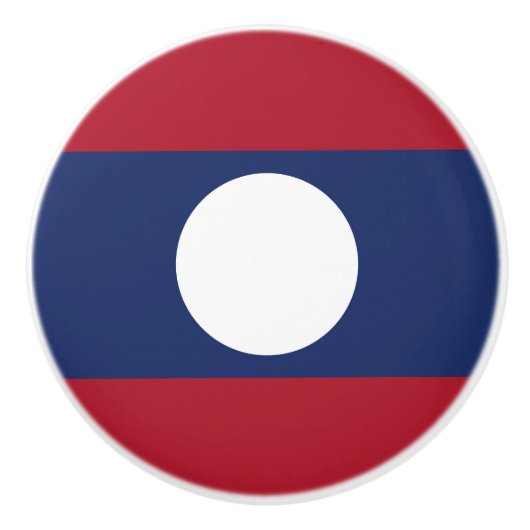 Laos-Flagge Keramikknauf (Vorderseite)