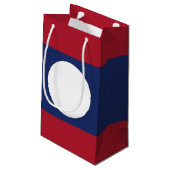 Laos-Flagge Kleine Geschenktüte (Rückseite Schrägansicht)