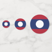 Laos-Flagge Konfetti (Rückseiten)