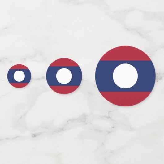 Laos-Flagge Konfetti (Rückseiten)