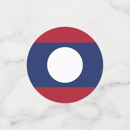 Laos-Flagge Konfetti (Klein Vorderseite)