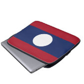 Laos-Flagge Laptopschutzhülle (Vorne Knopf)