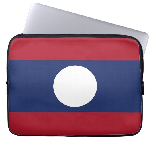 Laos-Flagge Laptopschutzhülle (Vorderseite)