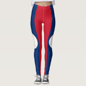 Laos-Flagge Leggings (Vorderseite)