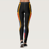 Laos-Flagge Leggings (Rückseite)