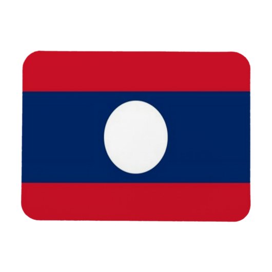 Laos - Flagge - Magnet (Horizontal)