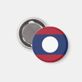 Laos-Flagge Magnet (Vorderseite/Rückseite)