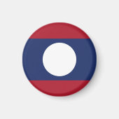 Laos-Flagge Magnet (Vorne)