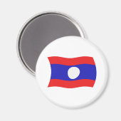 Laos Flagge Magnet (Vorderseite/Rückseite)