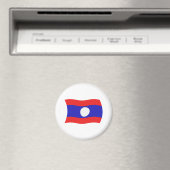 Laos Flagge Magnet (In Situ (Geschirrspüler))