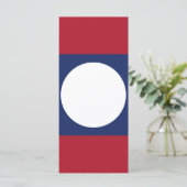 Laos-Flagge Menükarte (Stehend Vorderseite)