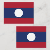Laos-Flagge Mitteilungskarte (Vorne/Hinten)
