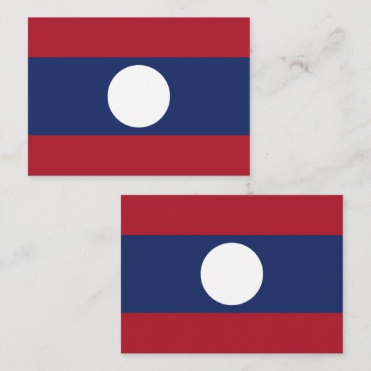 Laos-Flagge Mitteilungskarte (Vorne/Hinten)