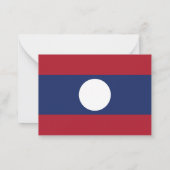 Laos-Flagge Mitteilungskarte (Rückseite)