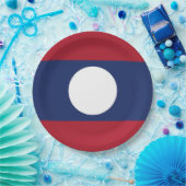 Laos-Flagge Pappteller (Party)