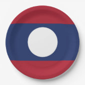 Laos-Flagge Pappteller (Vorderseite)